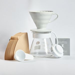 Hario - Kit V60 de cerámica color blanco