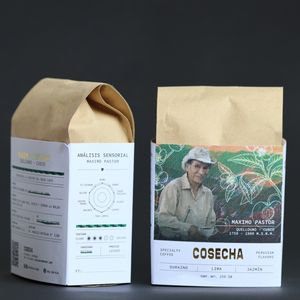 Bolsa de Café Peruano 100% orgánico, Origen Cusco, Productor Máximo Pastor, Café de Especialidad 250gr