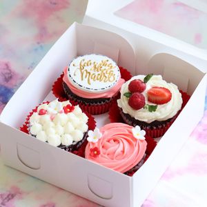 Regalo día de la madre - Caja de 4 cupcakes